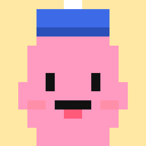 Common Agentic Pixel: a pink character with a blue sailor hat