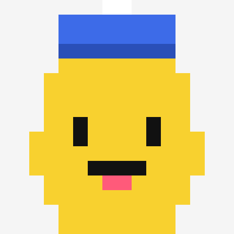 Common Agentic Pixel: a yellow character with a blue sailor hat